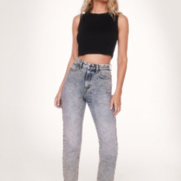 Nasty Gal Organic Denim High Waisted Mom Jeans -  US 12 - Picture 1 of 4